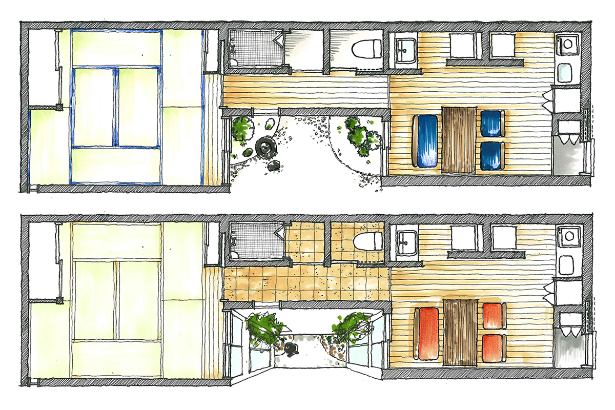 藍の間・茜の間の広さと定員