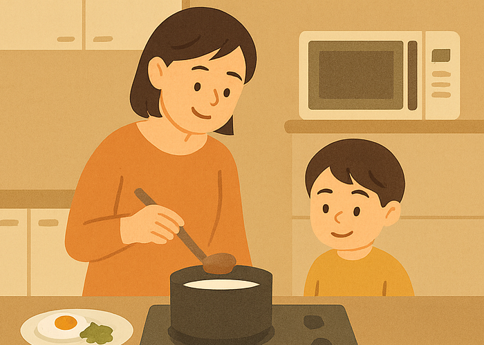 キッチンで簡単ごはん