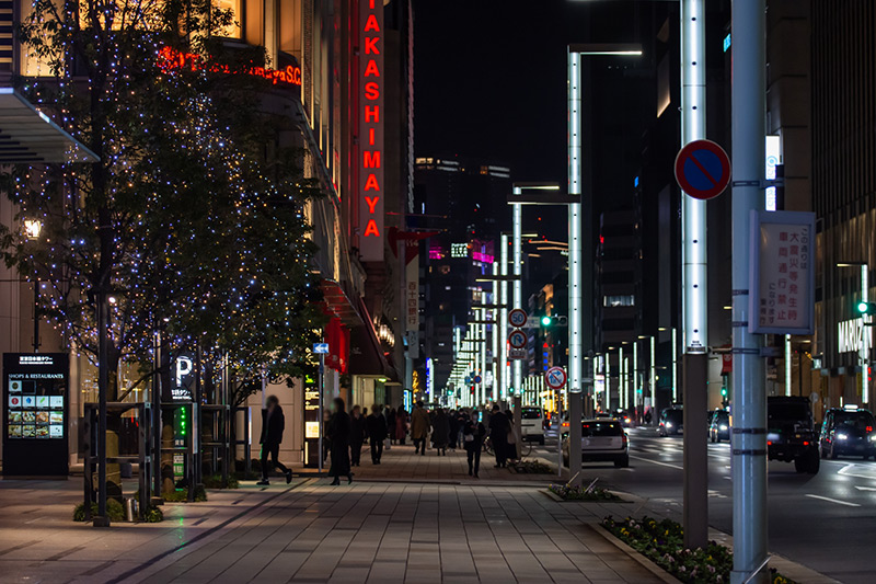 Nihonbashi at night
