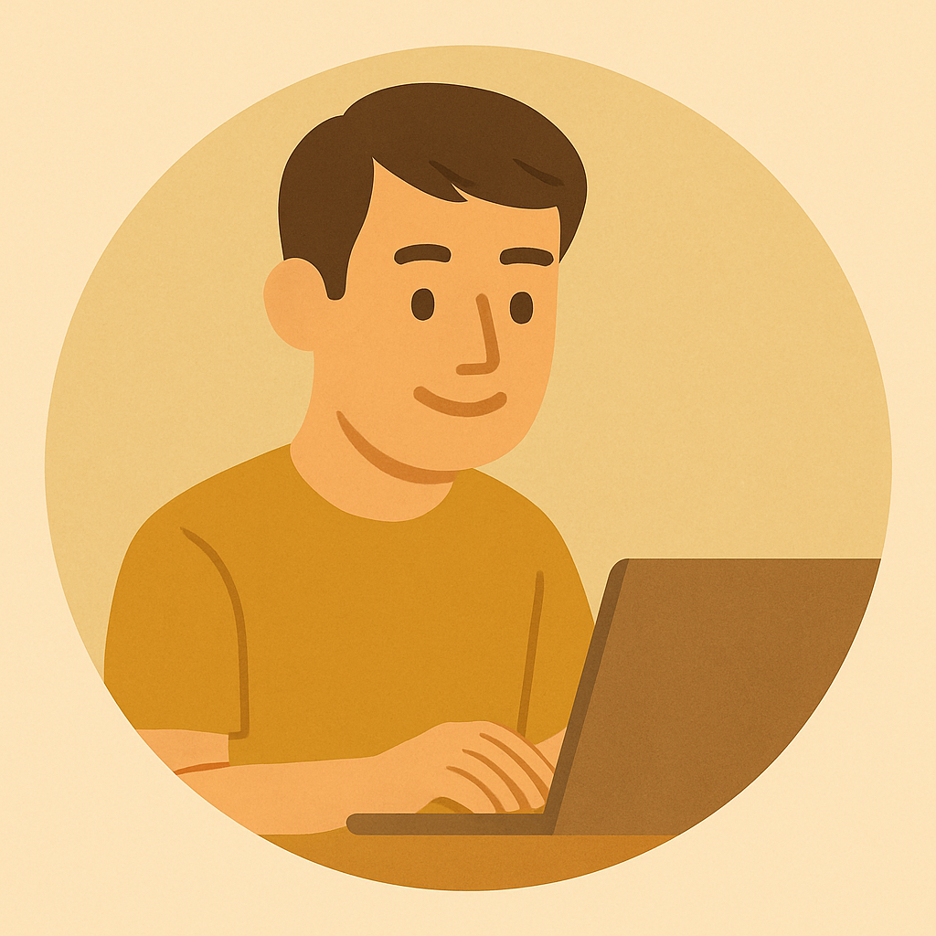 Illustration of a Japanese remote worker